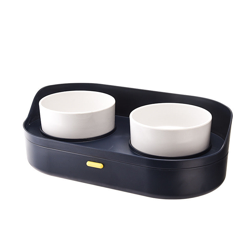 Hoopet Pet feeding Station With Elevated Pet Bowls With Food Storage