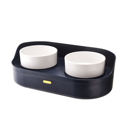 Hoopet Pet feeding Station With Elevated Pet Bowls With Food Storage