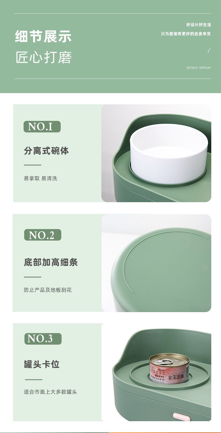 Hoopet Pet feeding Station With Elevated Pet Bowls With Food Storage