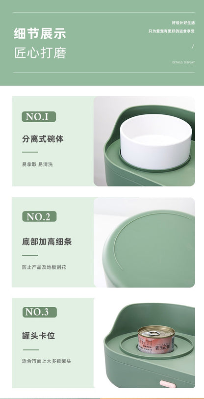 Hoopet Pet feeding Station With Elevated Pet Bowls With Food Storage