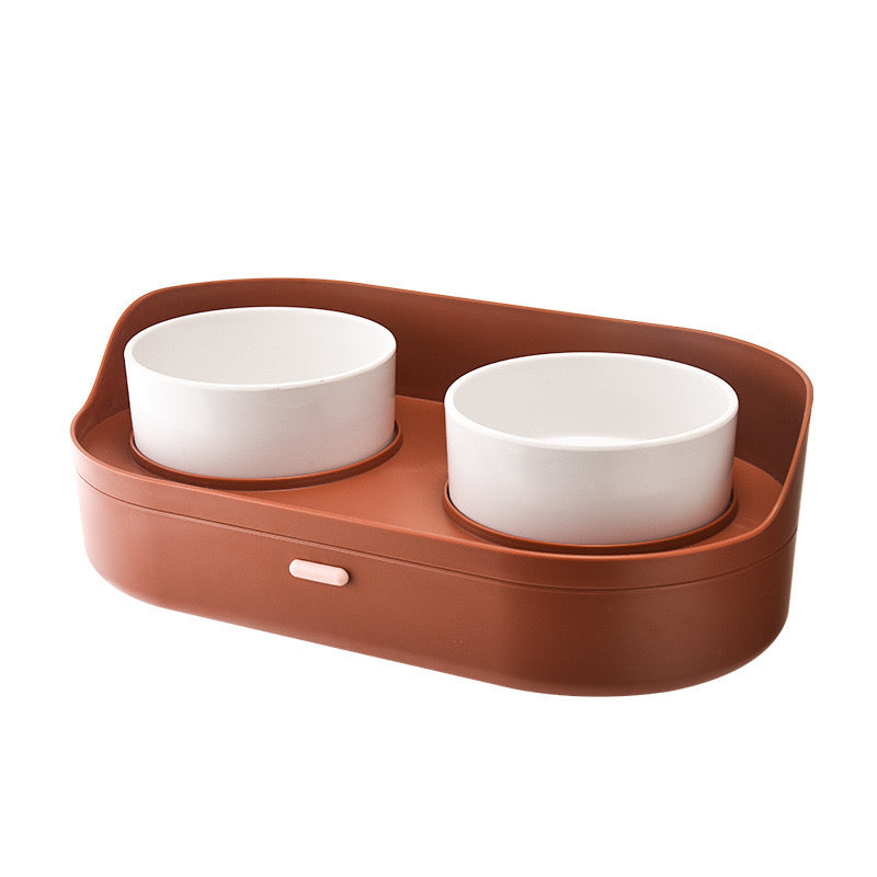 Hoopet Pet feeding Station With Elevated Pet Bowls With Food Storage