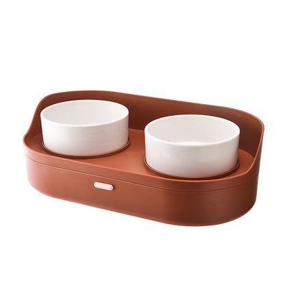 Hoopet Pet feeding Station With Elevated Pet Bowls With Food Storage