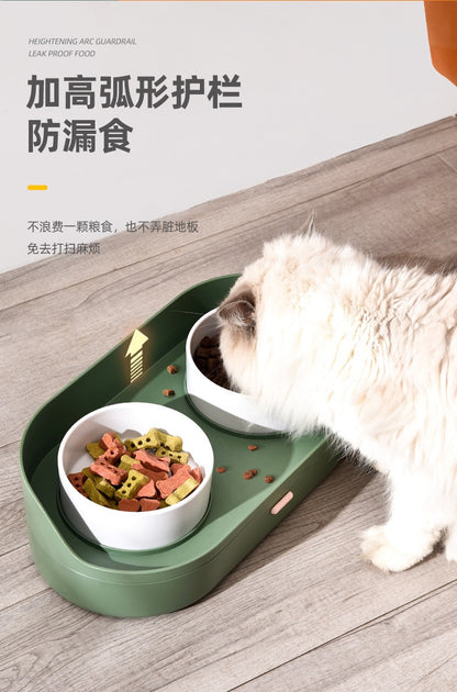 Hoopet Pet feeding Station With Elevated Pet Bowls With Food Storage